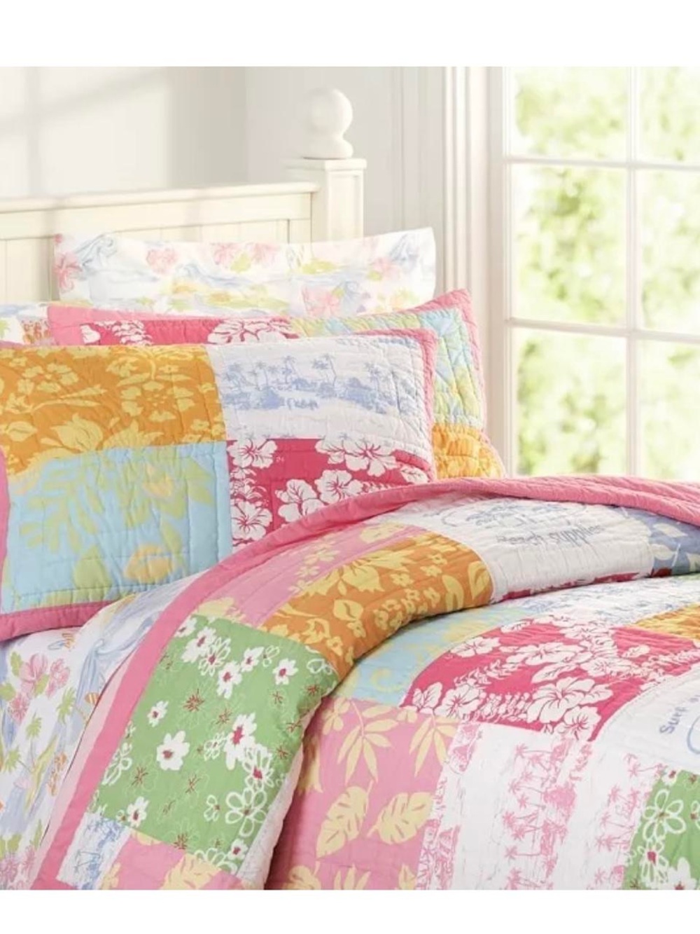 Pottery Barn Kids Pink Island Surf Full/Queen Plus Sham